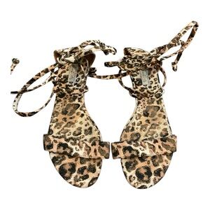 Tabitha Simmons By Johanna Ortiz Women’s Animal Print Flat Sandals Size 10 / 40